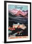 Banff, Alberta, Canada - Overview of the Banff Springs Hotel Poster-Lantern Press-Framed Art Print