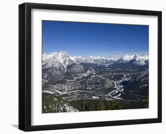 Banff and the Bow Valley Surrounded by the Rocky Mountains, Banff National Park, Alberta, Canada-DeFreitas Michael-Framed Photographic Print
