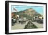 Banff Avenue and Mt. Cascade-null-Framed Premium Giclee Print