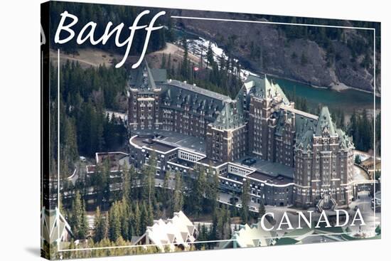 Banff, Canada - Banff Springs Hotel-Lantern Press-Stretched Canvas
