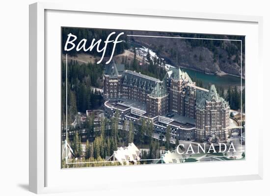 Banff, Canada - Banff Springs Hotel-Lantern Press-Framed Art Print