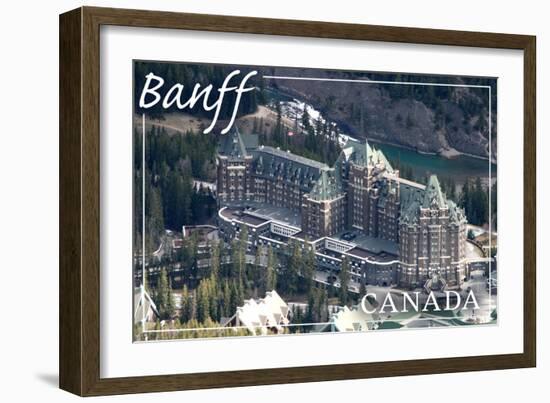 Banff, Canada - Banff Springs Hotel-Lantern Press-Framed Art Print