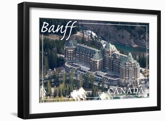 Banff, Canada - Banff Springs Hotel-Lantern Press-Framed Art Print