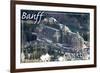 Banff, Canada - Banff Springs Hotel-Lantern Press-Framed Art Print