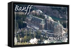 Banff, Canada - Banff Springs Hotel-Lantern Press-Framed Stretched Canvas