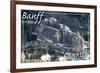 Banff, Canada - Banff Springs Hotel-Lantern Press-Framed Premium Giclee Print