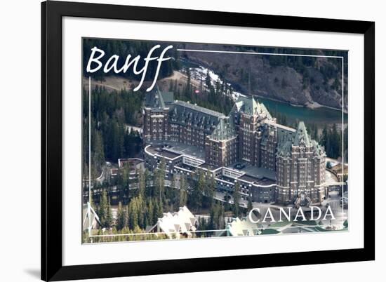 Banff, Canada - Banff Springs Hotel-Lantern Press-Framed Premium Giclee Print