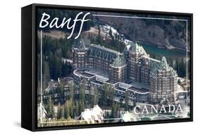 Banff, Canada - Banff Springs Hotel-Lantern Press-Framed Stretched Canvas