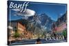 Banff, Canada - Downtown-Lantern Press-Stretched Canvas