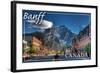 Banff, Canada - Downtown-Lantern Press-Framed Art Print