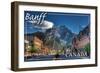 Banff, Canada - Downtown-Lantern Press-Framed Art Print