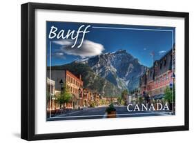 Banff, Canada - Downtown-Lantern Press-Framed Art Print