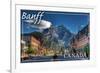 Banff, Canada - Downtown-Lantern Press-Framed Premium Giclee Print