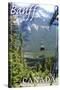 Banff, Canada - Gondola-Lantern Press-Stretched Canvas