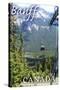 Banff, Canada - Gondola-Lantern Press-Stretched Canvas