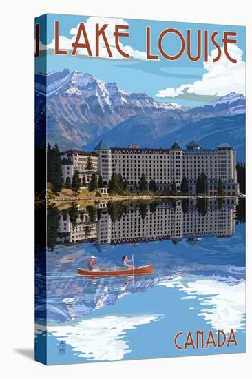 Banff, Canada - Lake Louise-Lantern Press-Stretched Canvas