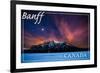 Banff, Canada - Minnewanka Lake-Lantern Press-Framed Premium Giclee Print