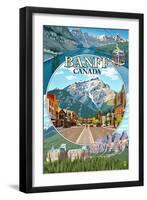 Banff, Canada - Montage-Lantern Press-Framed Art Print