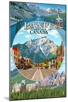 Banff, Canada - Montage-Lantern Press-Mounted Art Print