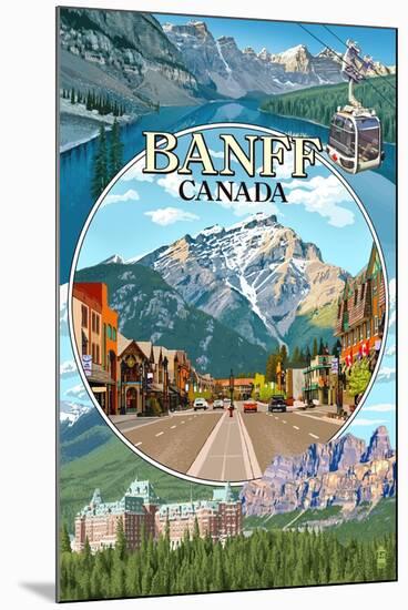 Banff, Canada - Montage-Lantern Press-Mounted Art Print