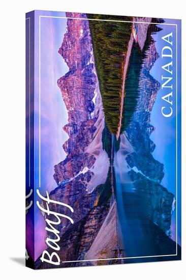 Banff, Canada - Moraine Lake Sunrise-Lantern Press-Stretched Canvas