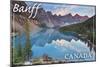Banff, Canada - Moraine Lake-Lantern Press-Mounted Art Print