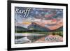 Banff, Canada - Mt. Rundle-Lantern Press-Framed Art Print