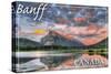 Banff, Canada - Mt. Rundle-Lantern Press-Stretched Canvas