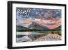 Banff, Canada - Mt. Rundle-Lantern Press-Framed Art Print