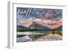 Banff, Canada - Mt. Rundle-Lantern Press-Framed Art Print