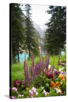 Banff Flowers In National Park Nature Photo Poster-null-Stretched Canvas