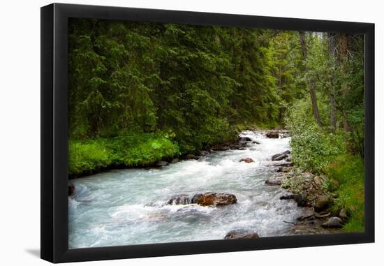 Banff Glacial River Photo Print Poster-null-Framed Poster