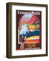 Banff in the Canadian Rockies - Lake Louise, Banff National Park - Canadian Pacific Railway Company-James Crockart-Framed Art Print