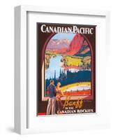 Banff in the Canadian Rockies - Lake Louise, Banff National Park - Canadian Pacific Railway Company-James Crockart-Framed Art Print