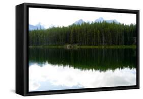 Banff Lake Landscape Photo Print Poster-null-Framed Stretched Canvas