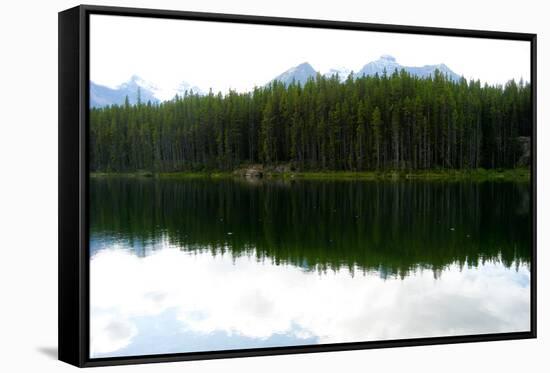 Banff Lake Landscape Photo Print Poster-null-Framed Stretched Canvas