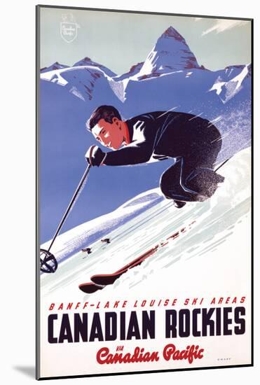 Banff-Lake Louise Ski Areas, Canadian Rockies-null-Mounted Premium Giclee Print