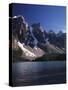 Banff National Park, Mountain Peaks and the Glacial Water of Moraine Lake-Christopher Talbot Frank-Stretched Canvas