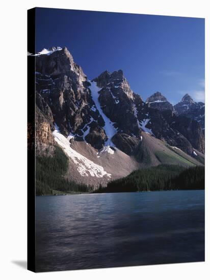 Banff National Park, Mountain Peaks and the Glacial Water of Moraine Lake-Christopher Talbot Frank-Stretched Canvas