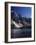 Banff National Park, Mountain Peaks and the Glacial Water of Moraine Lake-Christopher Talbot Frank-Framed Photographic Print