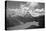 Banff Peyto Lake in Canadian Rockies Black White Photo Print Poster-null-Stretched Canvas