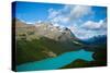 Banff Peyto Lake in Canadian Rockies Photo Print Poster-null-Stretched Canvas