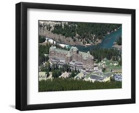 Banff Springs Hotel and Bow River Near Banff, Banff National Park, UNESCO World Heritage Site, Albe-Hans Peter Merten-Framed Photographic Print