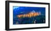 Banff Springs Hotel at night-null-Framed Art Print