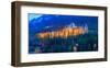 Banff Springs Hotel at night-null-Framed Art Print