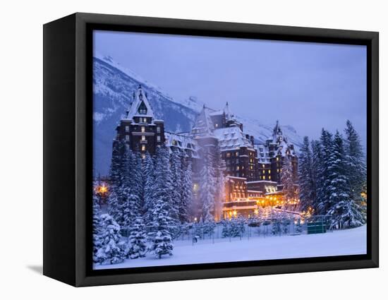 Banff Springs Hotel, Banff, Alberta-Michele Westmorland-Framed Stretched Canvas