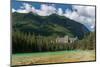 Banff Springs Hotel by Bow River in Banff National Park, Alberta, Canada-null-Mounted Photographic Print