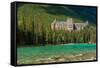 Banff Springs Hotel by Bow River in Banff National Park, Alberta, Canada-null-Framed Stretched Canvas