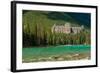 Banff Springs Hotel by Bow River in Banff National Park, Alberta, Canada-null-Framed Photographic Print