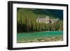 Banff Springs Hotel by Bow River in Banff National Park, Alberta, Canada-null-Framed Photographic Print
